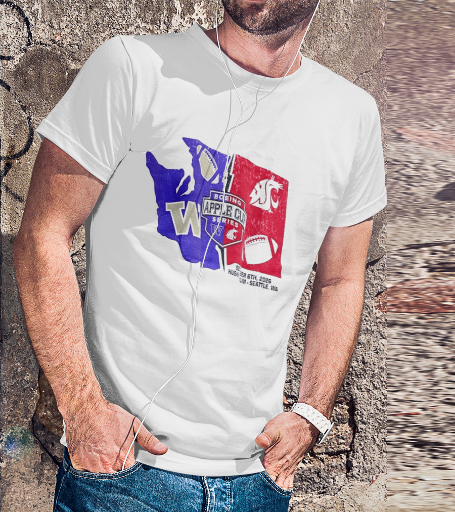 Boeing Apple Cup Series Washington Huskies Vs Cougars Sept 6th 2026 Seattle WA T-Shirt