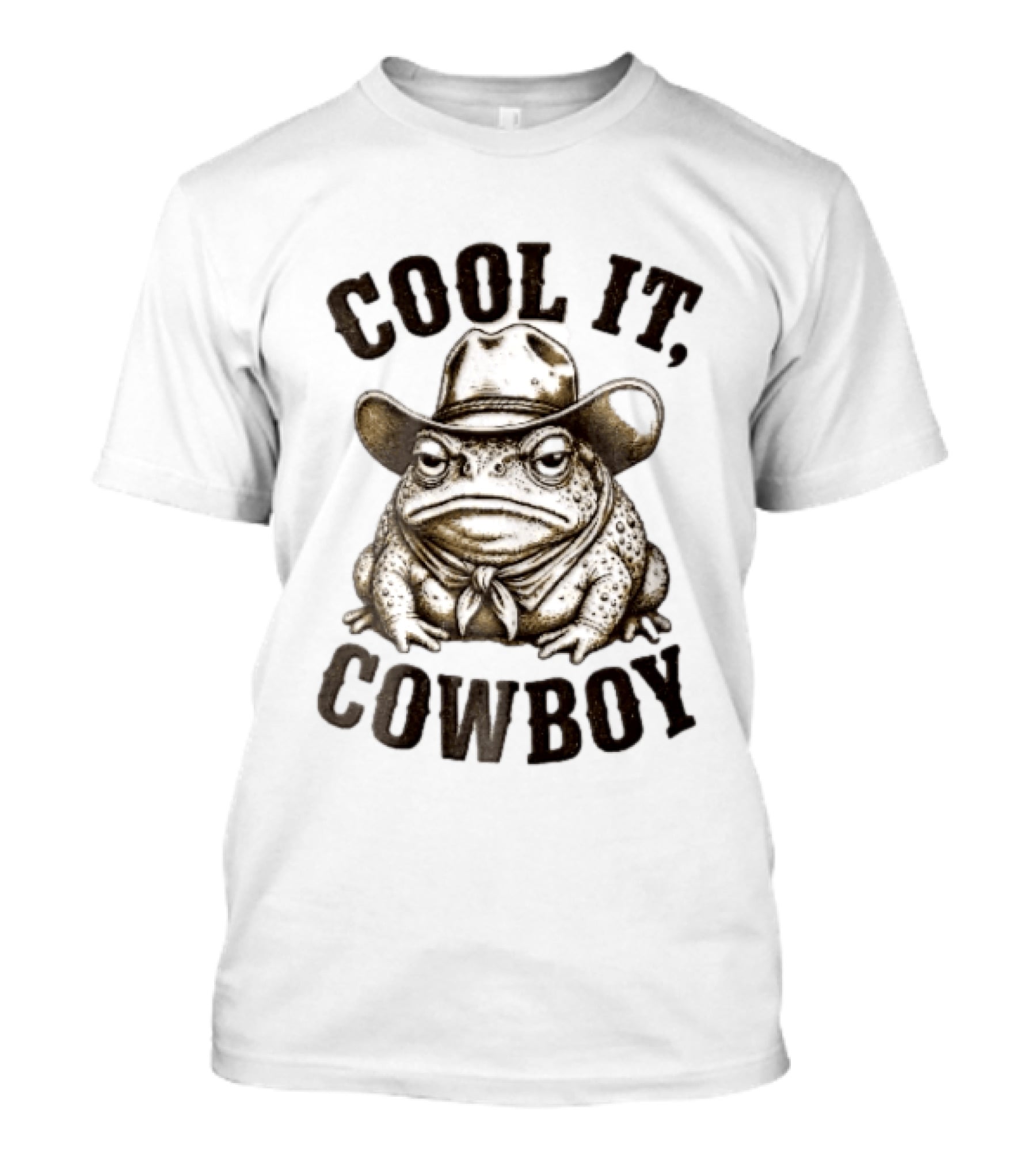 Cool It Cowboy Toad Wearing Hat T-Shirt