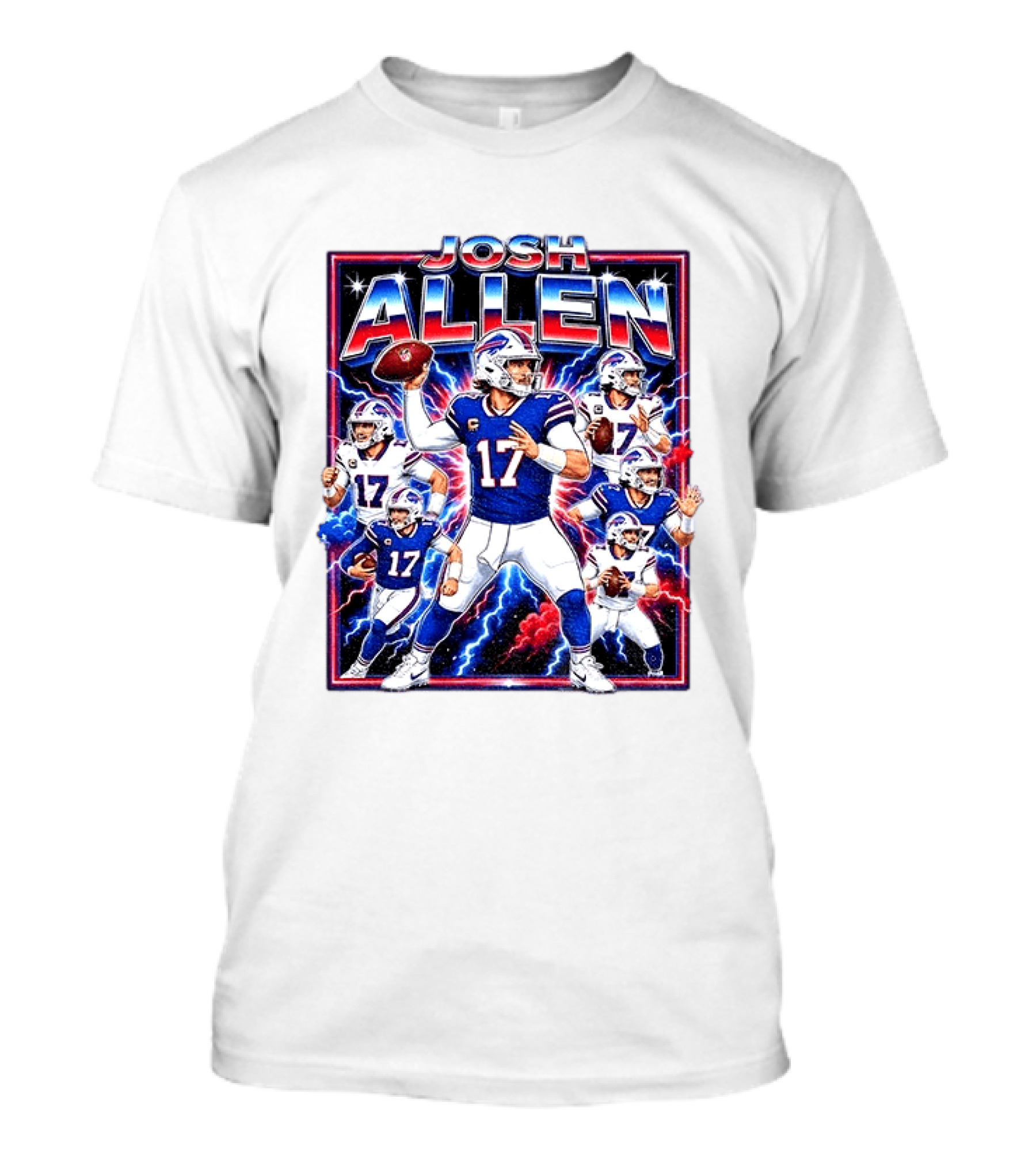 Josh Allen Buffalo Bills Galactic Storm Quarterback 17 T-Shirt
