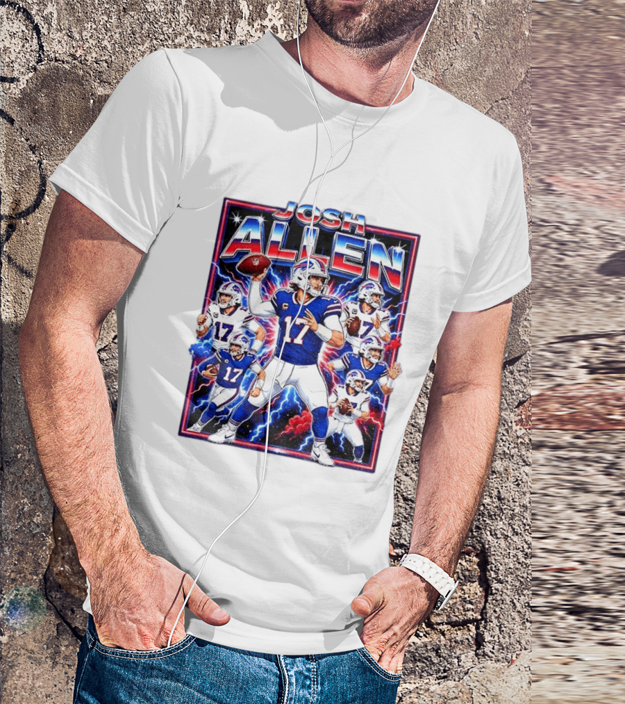 Josh Allen Buffalo Bills Galactic Storm Quarterback 17 T-Shirt