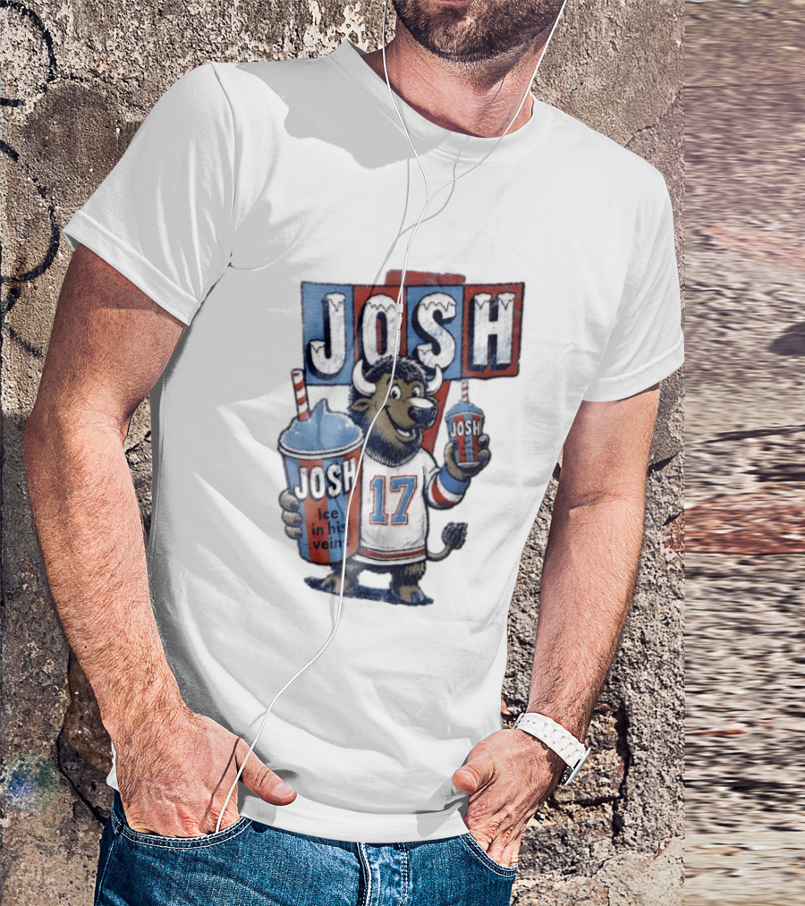 Josh 17 Ice In His Veins Buffalo Drinking Slushy T-Shirt