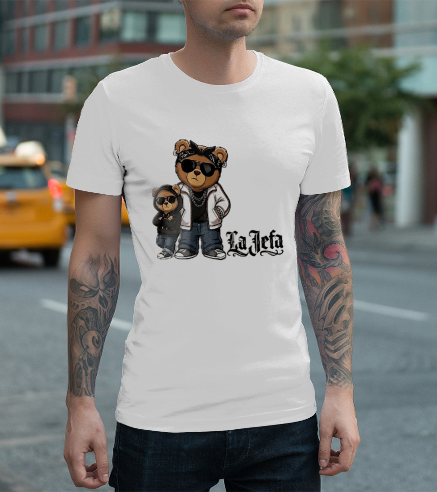 La Jefa Gangster Bears With Bandanas And Sunglasses T-Shirt
