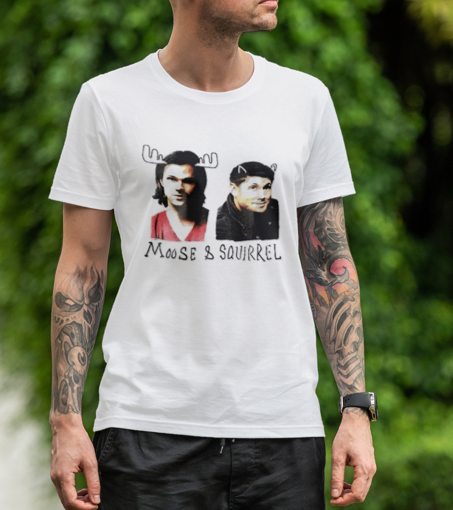 Moose And Squirrel Sam And Dean Winchester Supernatural T-Shirt