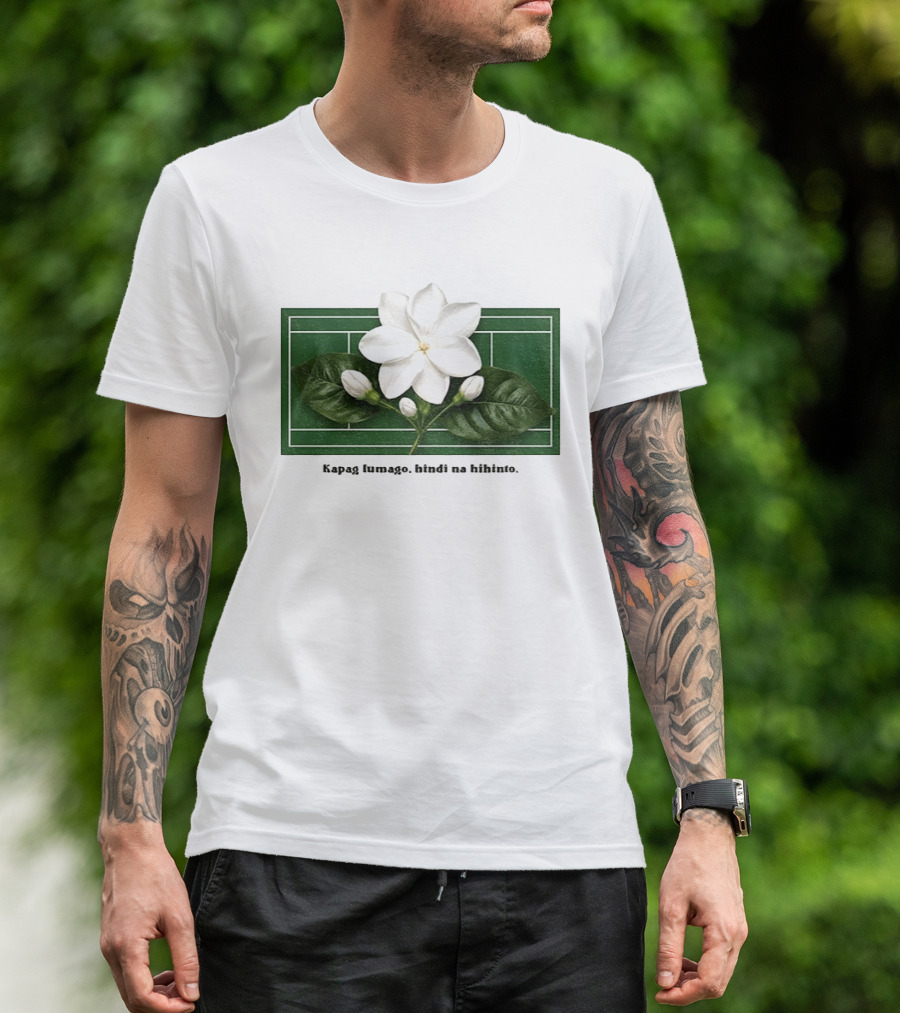 Alex Eala Sampaguita Kapag Lumago Tennis Court Motif T-Shirt
