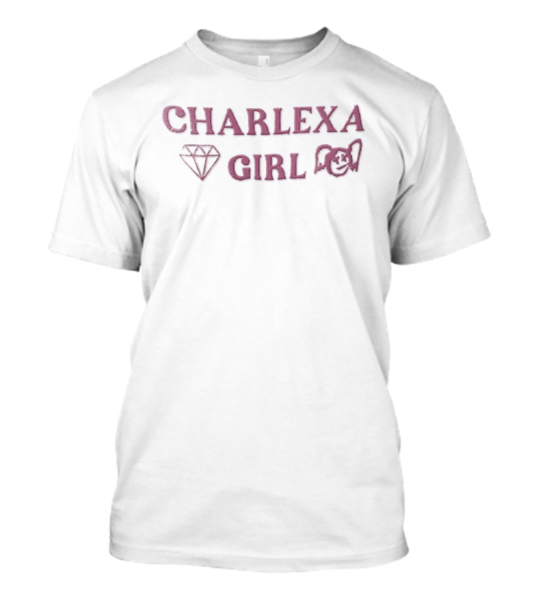 Charlexa Girl Diamond Icon Mask Face T-Shirt