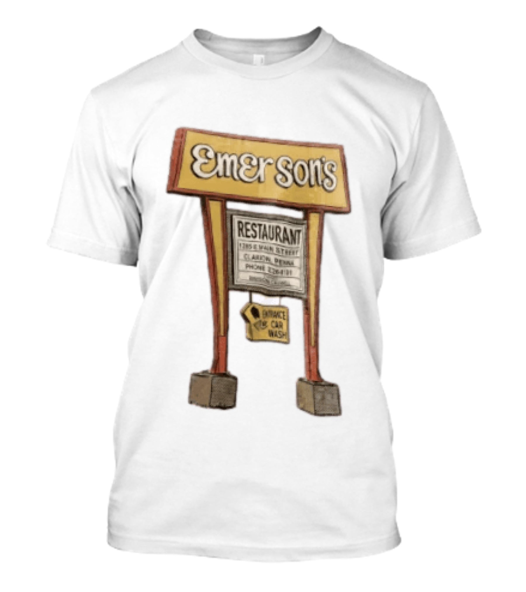 Emerson's Restaurant Sign Main Street Clarion Phone T-Shirt