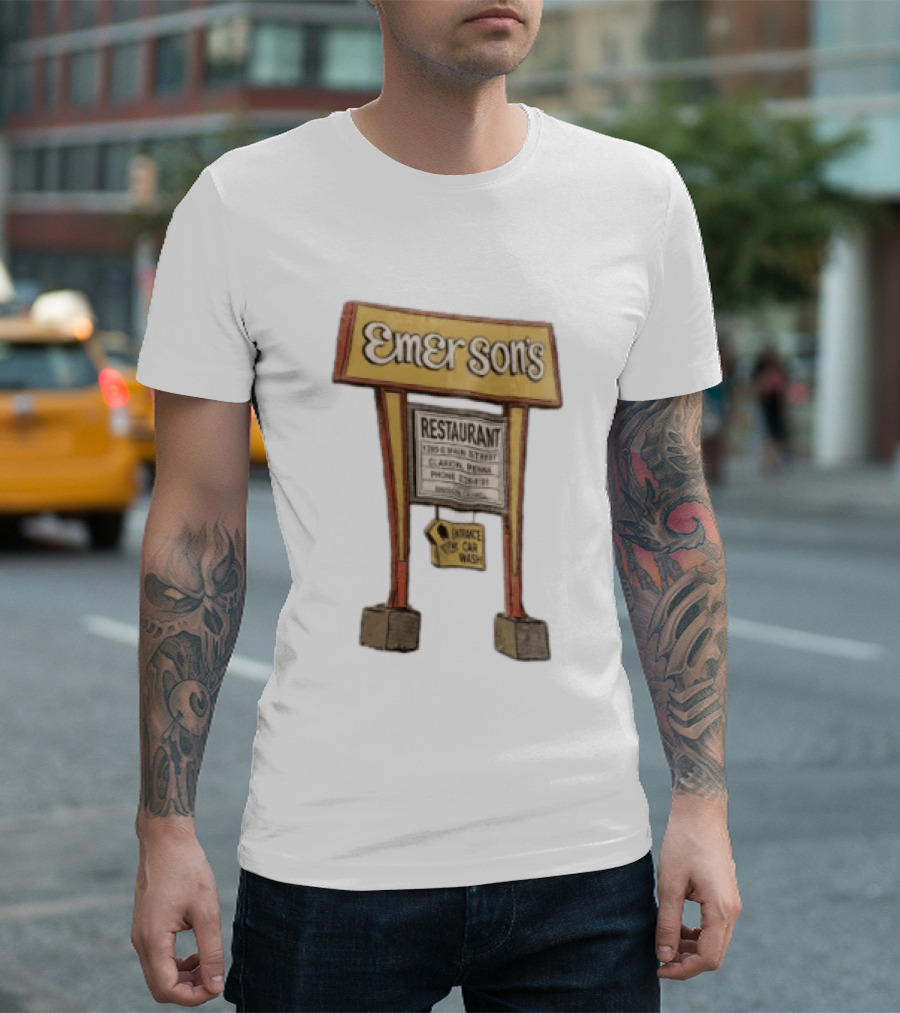 Emerson's Restaurant Sign Main Street Clarion Phone T-Shirt