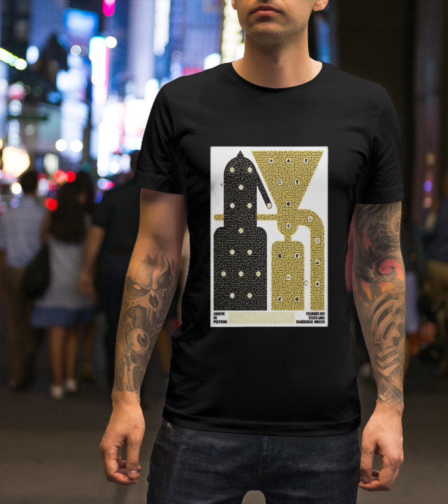Angine De Poitrine Tournée Des États Unis D'Amérique MMXXVI Tour Music Limited T-Shirt