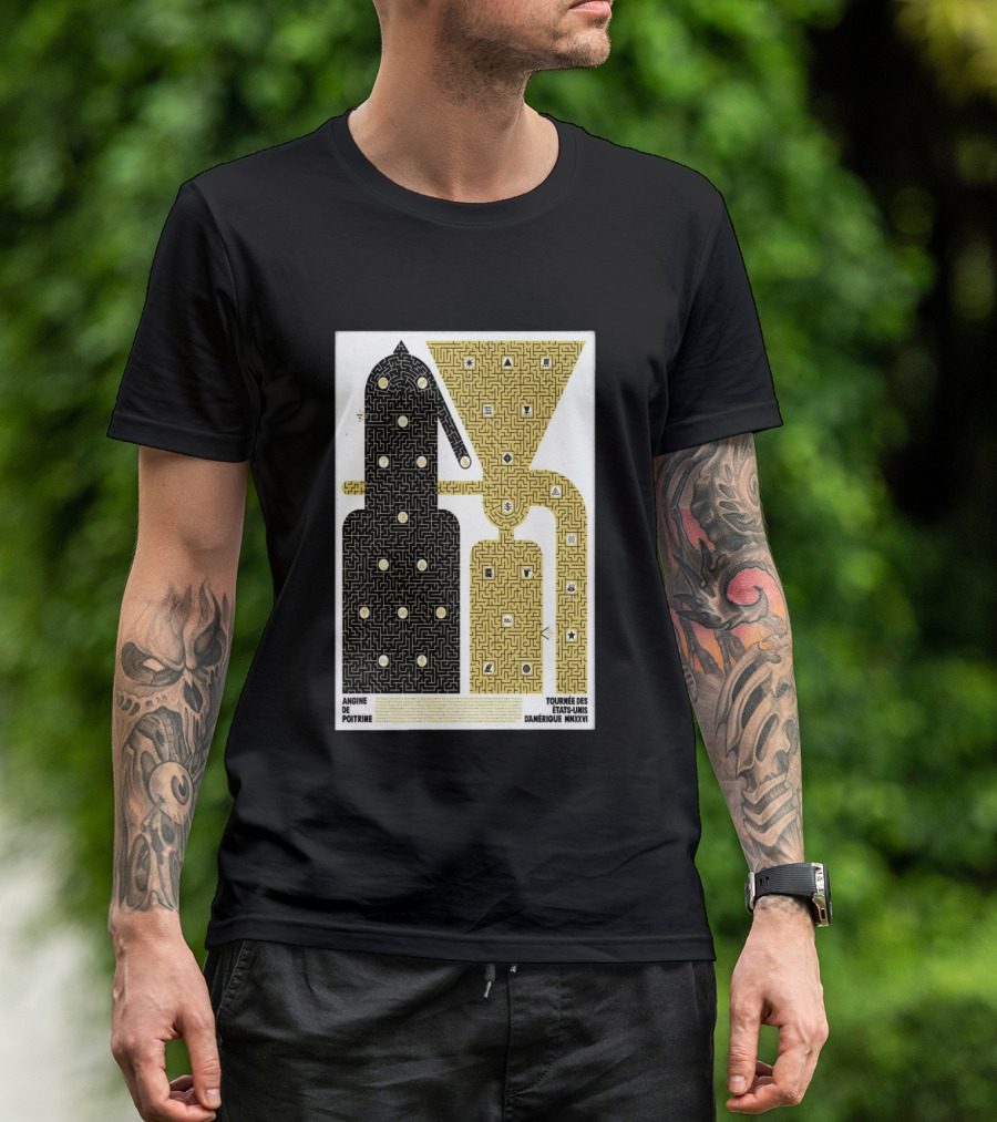 Angine De Poitrine Tournée Des États Unis D'Amérique MMXXVI Tour Music Limited T-Shirt