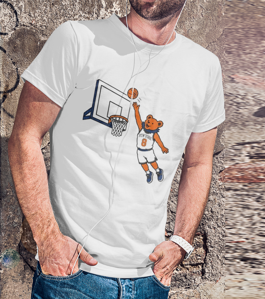 New York Knicks Grateful Dead Dancing Bear Basketball OG Anunoby Tip T-Shirt