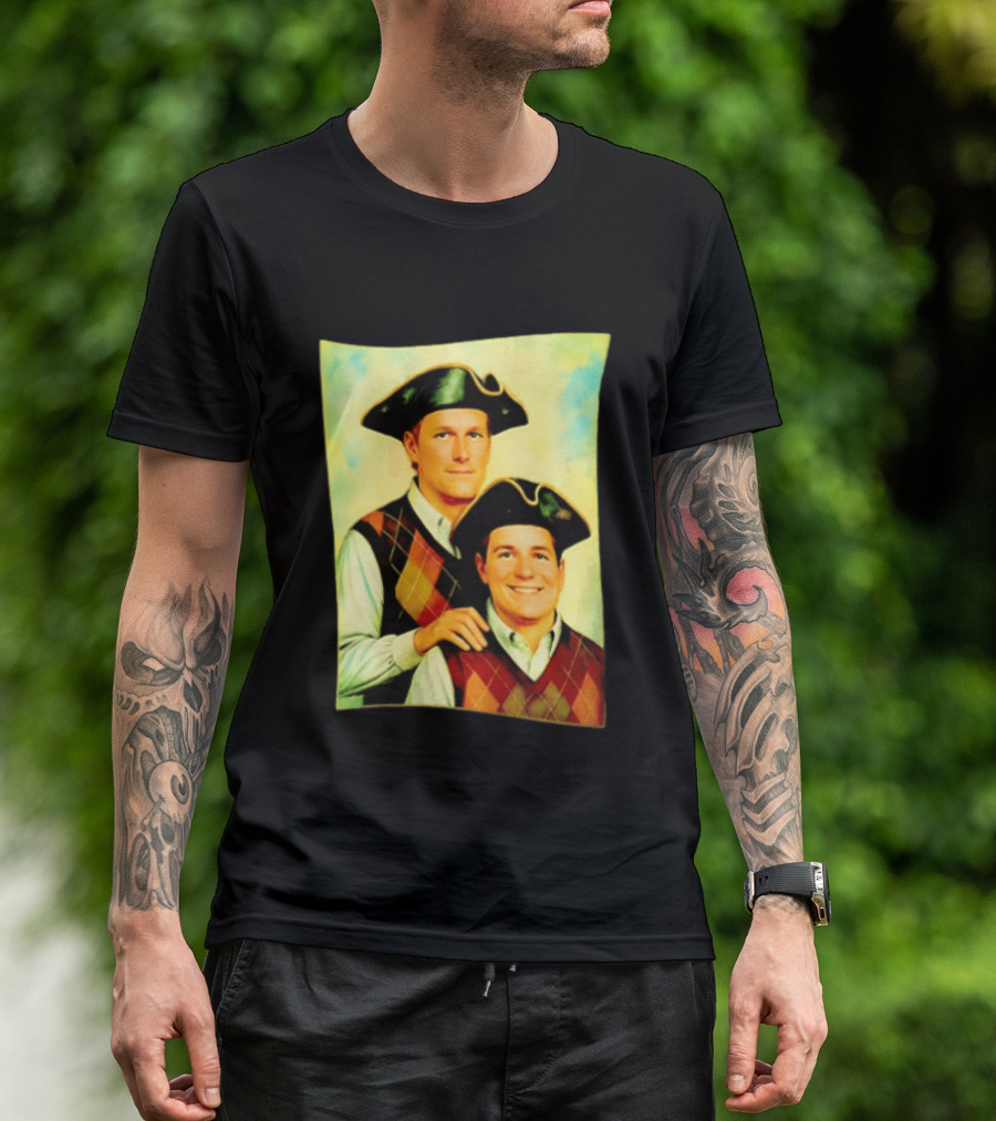 Bill Belichick Tom Brady New England Patriots Colonial Style Historical T-Shirt