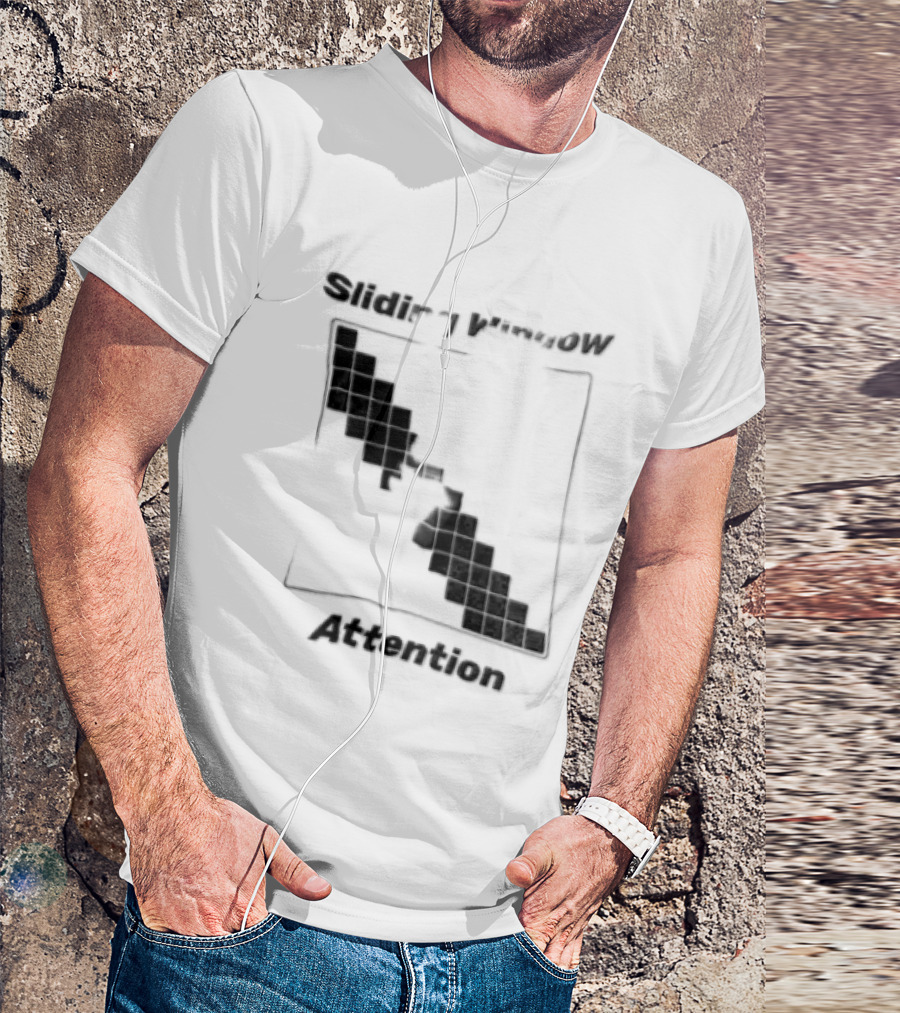 Sliding Window Attention Mechanism Diagram T-Shirt