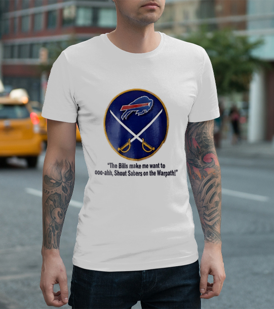 Buffalo Bills Sabers Warpath Shout Ooo Ahh Swords T-Shirt