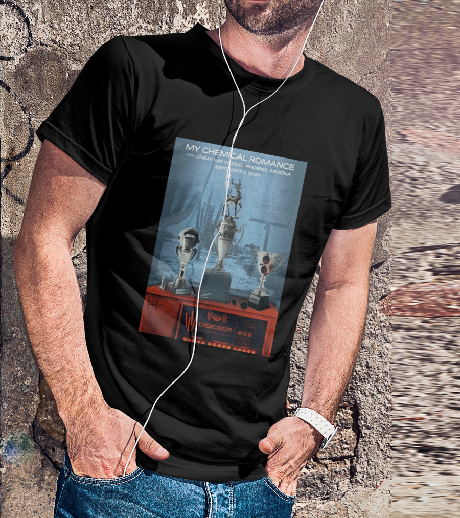 My Chemical Romance With Jimmy Eat World Phoenix Arizona September 6 2026 Trophy T-Shirt