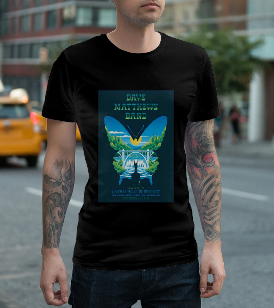 Dave Matthews Band Gorge Amphitheatre George WA September 4 6 2026 Spokane Wildfire Recovery T-Shirt