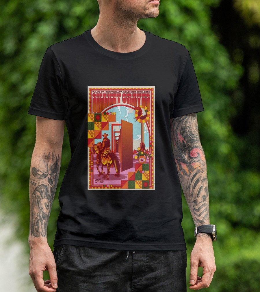 Tulips 6th Anniversary Shakey Graves November 20 2026 Fort Worth Texas Show T-Shirt