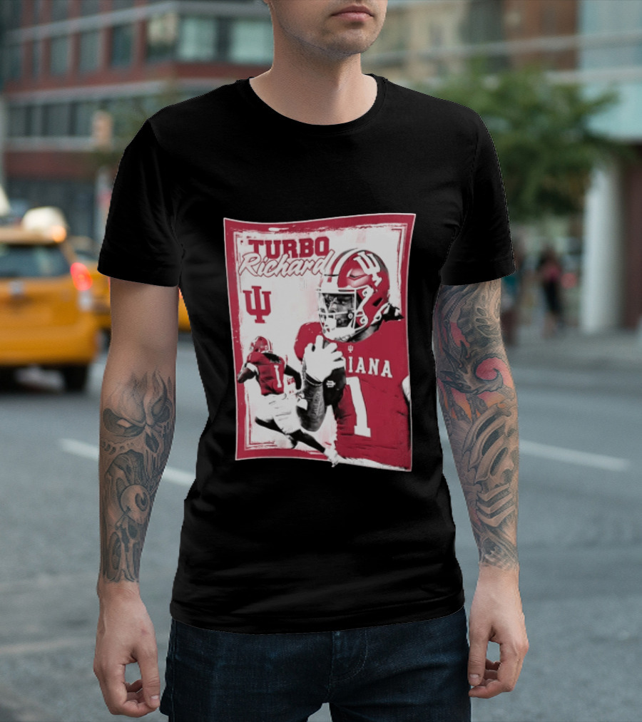 Indiana Hoosiers Turbo Richard #1 Football Powerhouse T-Shirt