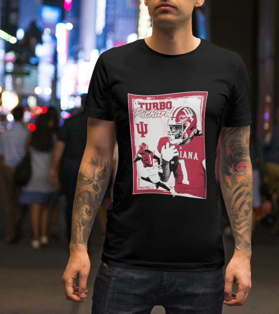 Indiana Hoosiers Turbo Richard #1 Football Powerhouse T-Shirt