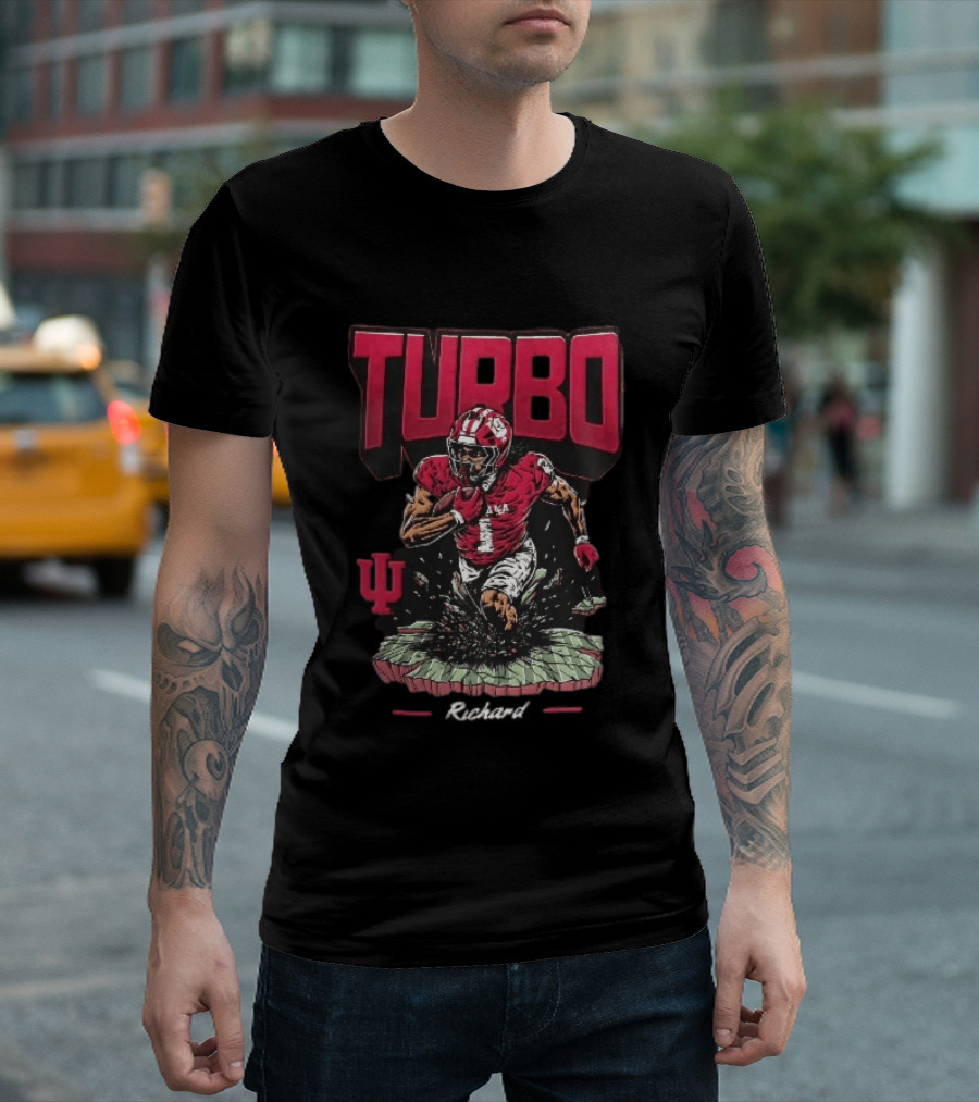 Turbo Richard Indiana Football Running Back Explosion T-Shirt