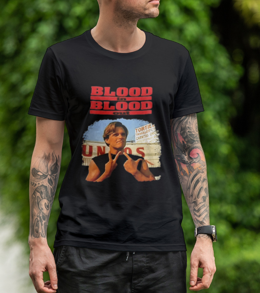 Blood In Blood Out Hand Gesture Tortillas Tamales Carnitas Image T-Shirt