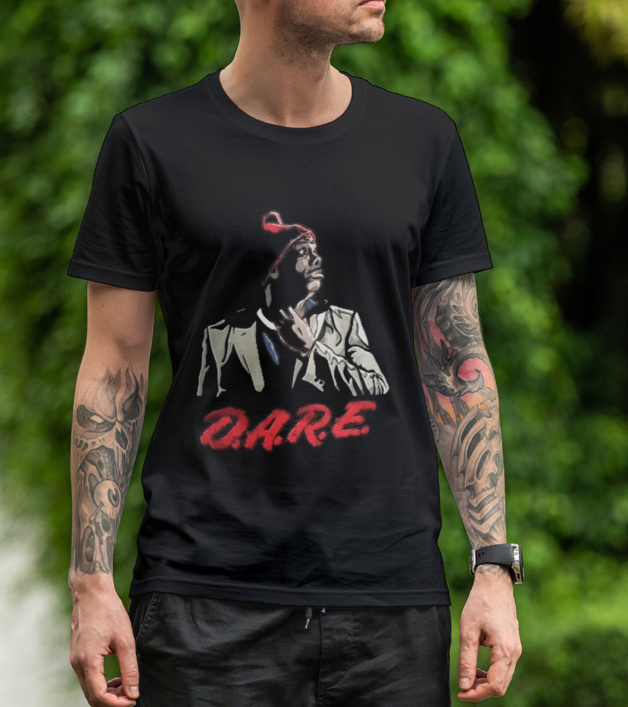 Tyrone Biggums D.A.R.E. Red Beanie Caricature T-Shirt