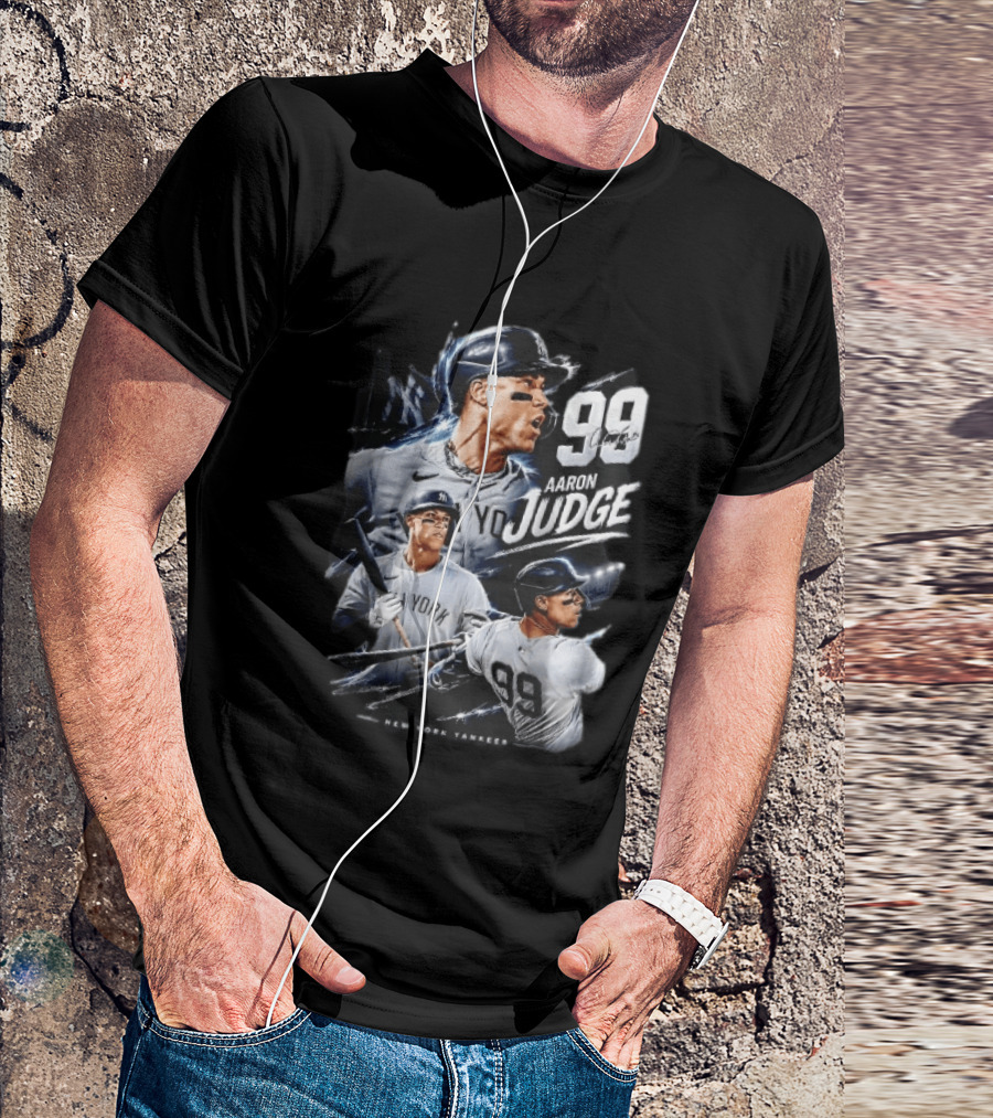 New York Yankees Aaron Judge 99 Three Batting Action Poses T-Shirt