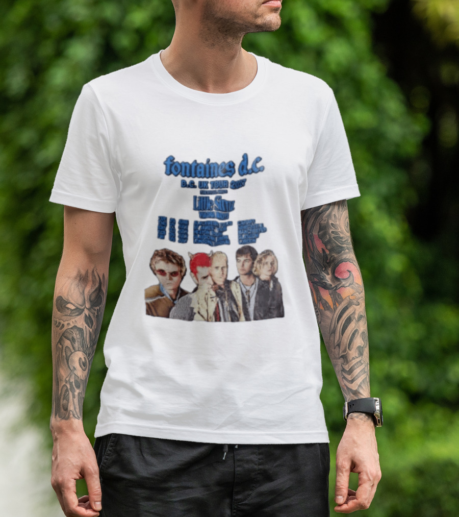 Fontaines D.C. UK Tour 2027 Summer Headline Tour Blue T-Shirt