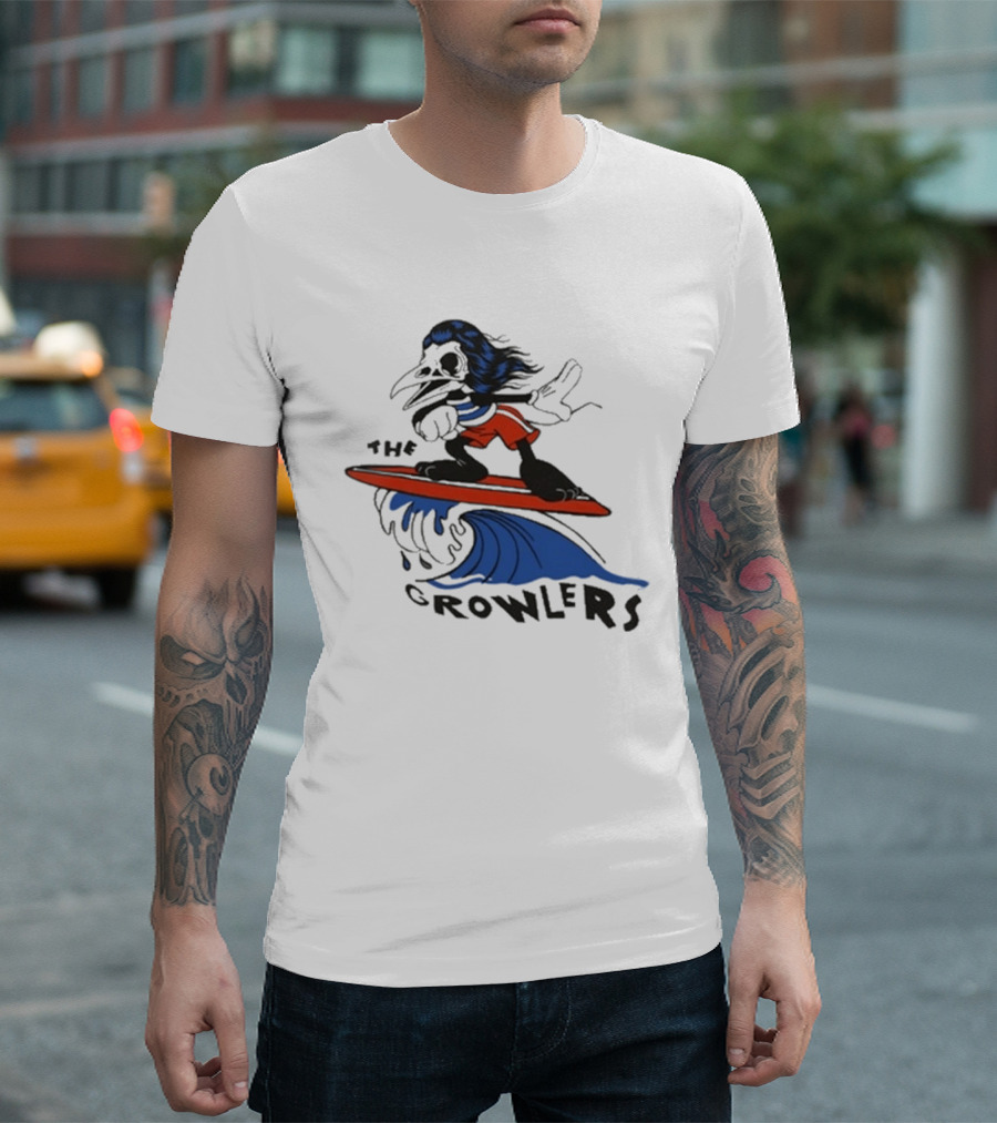 The Growlers Surfing Cartoon Character Wave Adventure T-Shirt