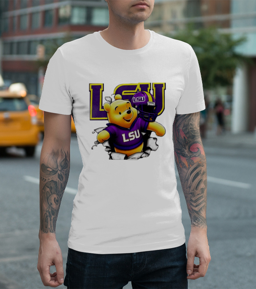 LSU Tigers Winnie The Pooh Football Team T-Shirt