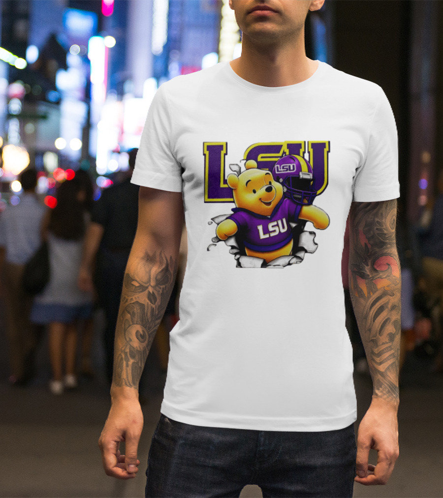 LSU Tigers Winnie The Pooh Football Team T-Shirt