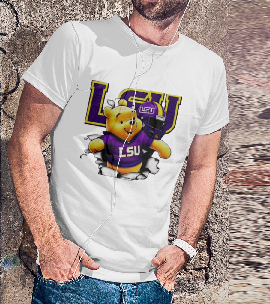 LSU Tigers Winnie The Pooh Football Team T-Shirt