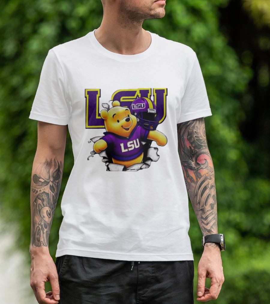 LSU Tigers Winnie The Pooh Football Team T-Shirt