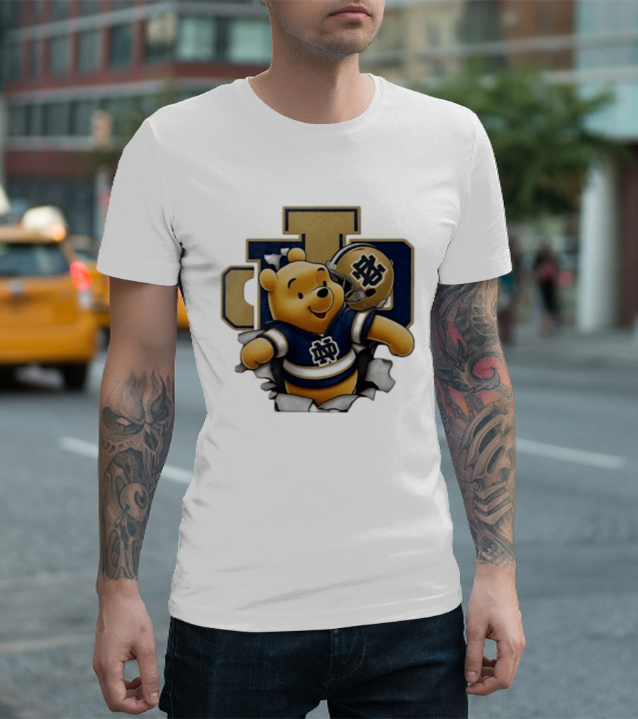 Notre Dame Fighting Irish Winnie The Pooh Football Fan Gear T-Shirt