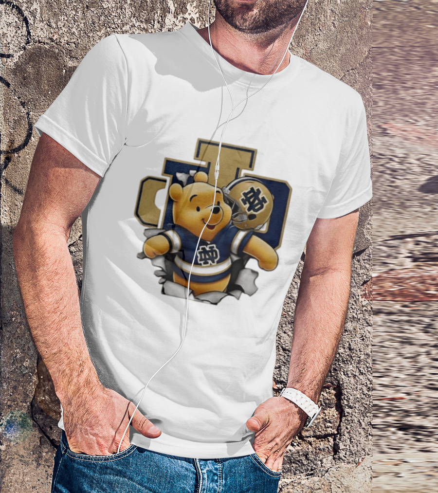 Notre Dame Fighting Irish Winnie The Pooh Football Fan Gear T-Shirt