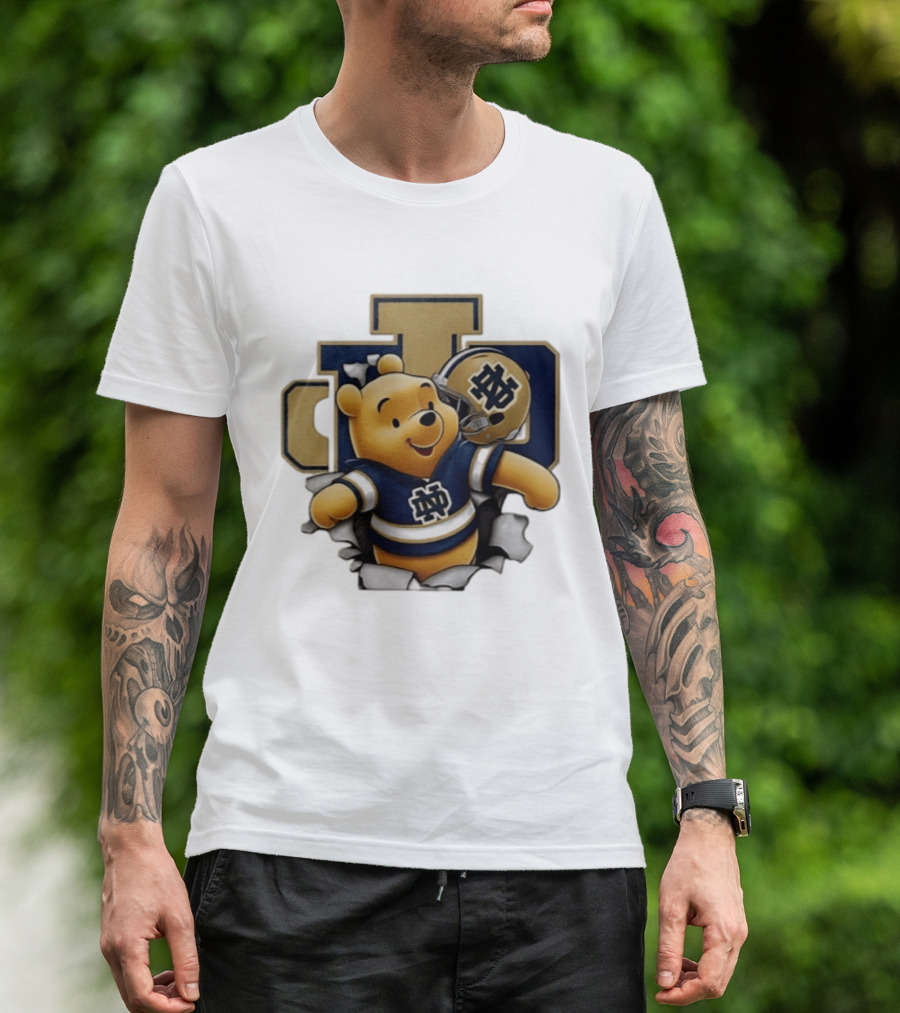 Notre Dame Fighting Irish Winnie The Pooh Football Fan Gear T-Shirt