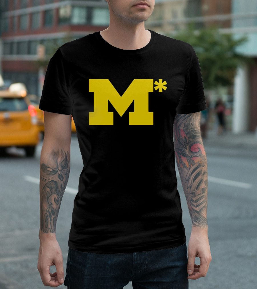 Michigan Wolverines M Asterisk 0.01 Seconds T-Shirt