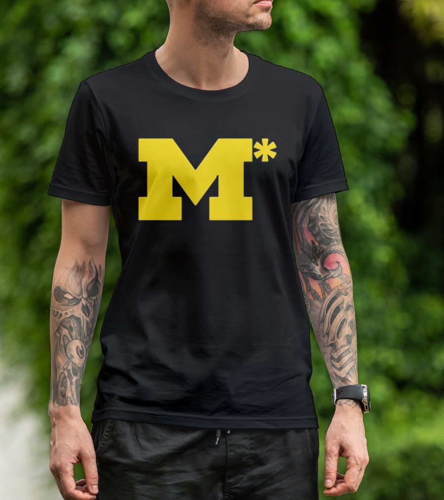 Michigan Wolverines M Asterisk 0.01 Seconds T-Shirt