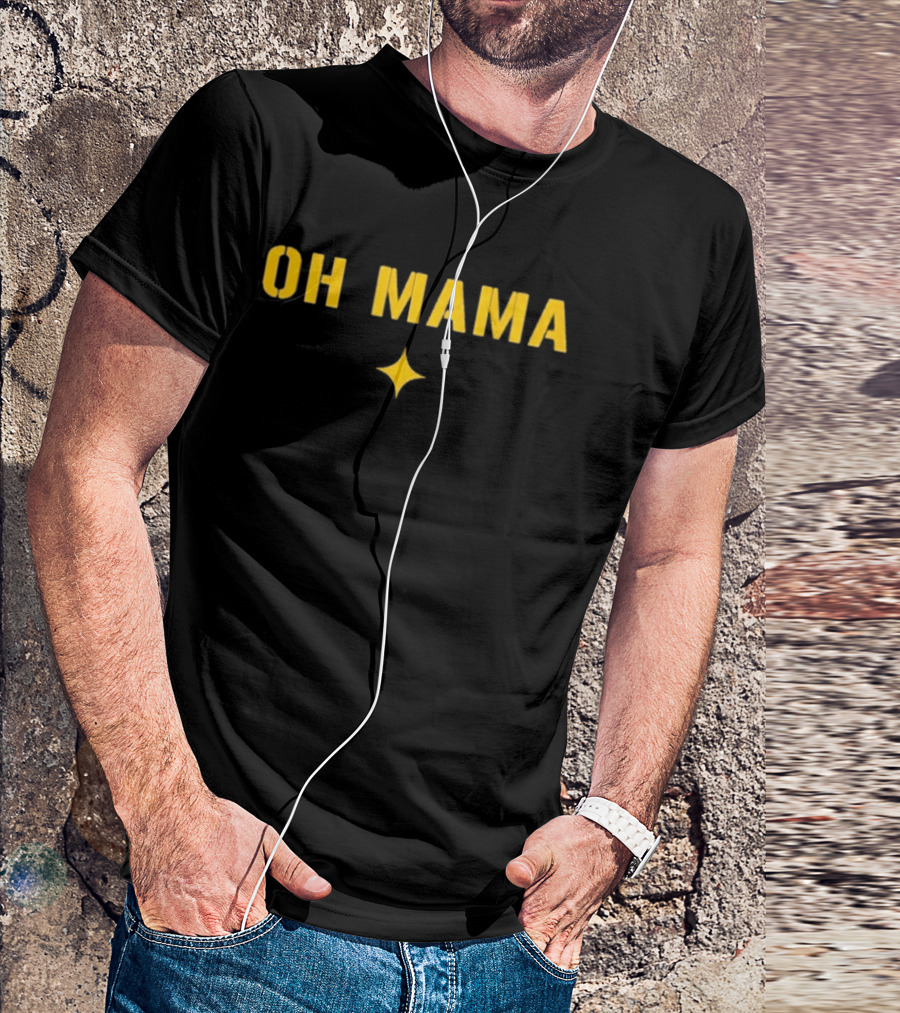 Oh Mama Steelers Football Star T-Shirt