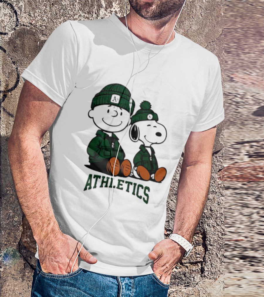 Charlie Brown Snoopy Athletics 2026 MLB Football T-Shirt