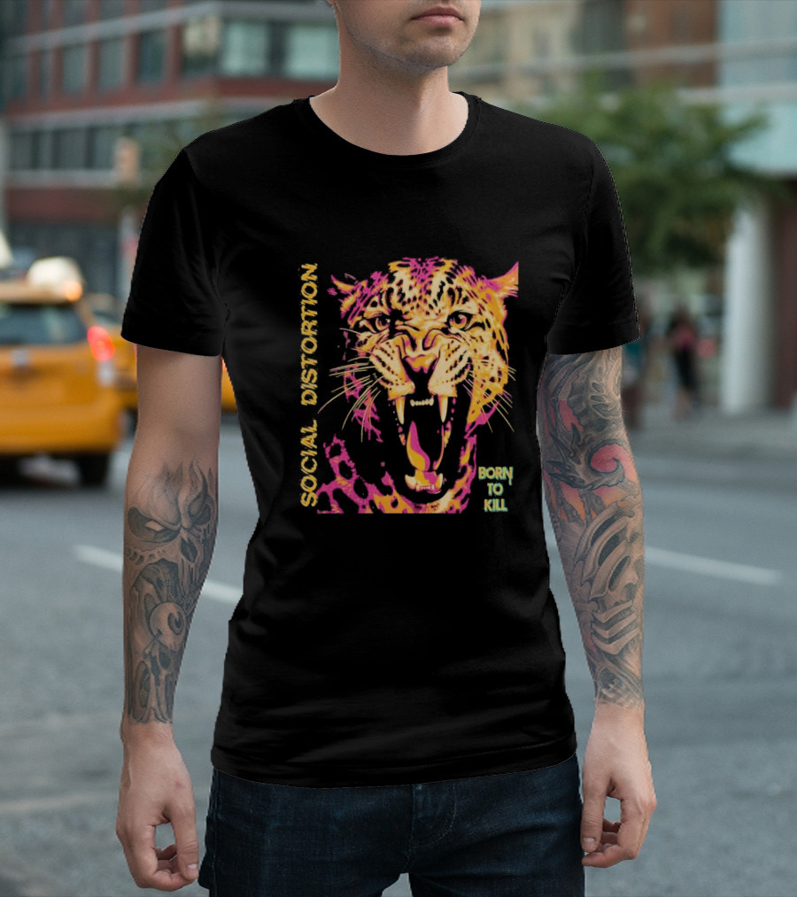 Social Distortion Born To Kill Roaring Leopard 2026 North American Tour T-Shirt
