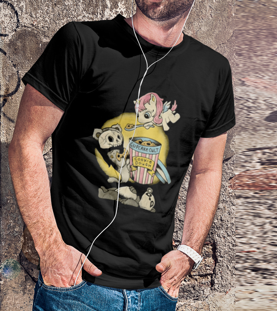 Cupcake Cult Cookie Dough Unicorn Skull Bear T-Shirt