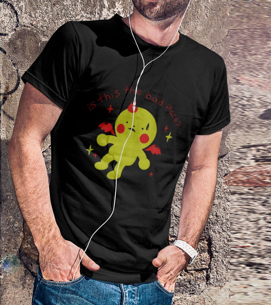 Is This The Bad Place Demon Creature Red Wings Yellow T-Shirt