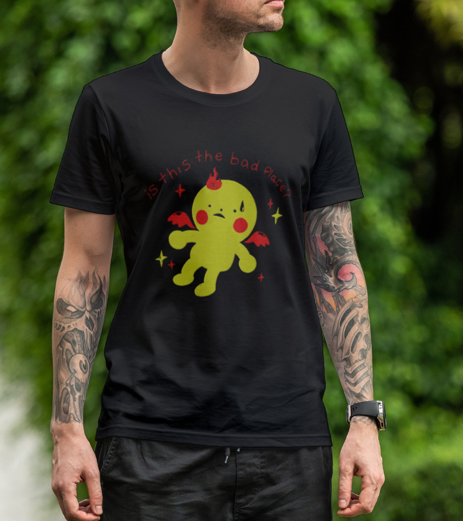 Is This The Bad Place Demon Creature Red Wings Yellow T-Shirt