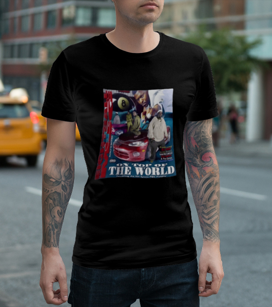 8 Ball On Top Of The World Featuring Mac Mall South Circle Space Age Pimpin Album T-Shirt