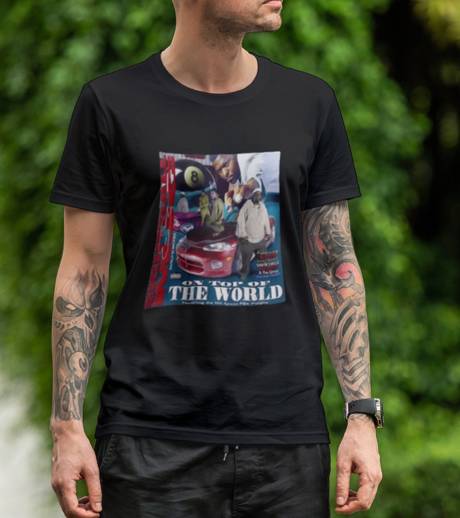8 Ball On Top Of The World Featuring Mac Mall South Circle Space Age Pimpin Album T-Shirt