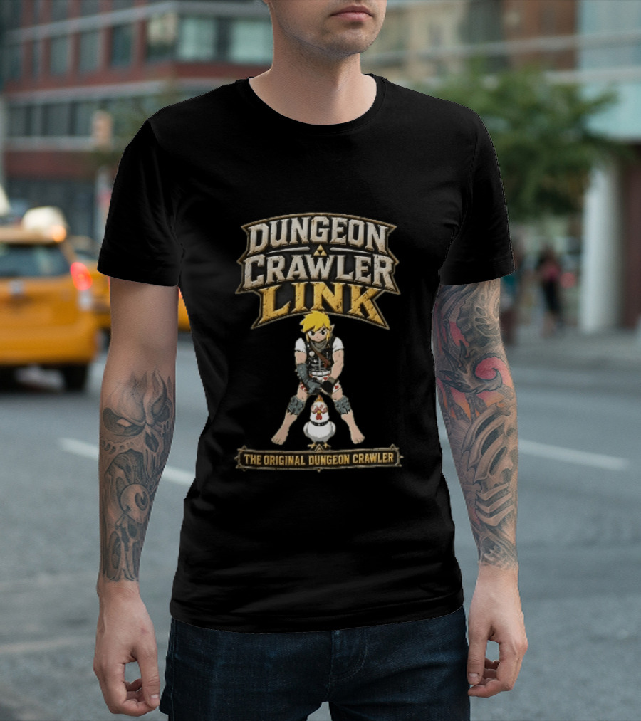 Dungeon Crawler Link The Original Dungeon Crawler Hero Heart Boxers Sunglasses Chicken T-Shirt