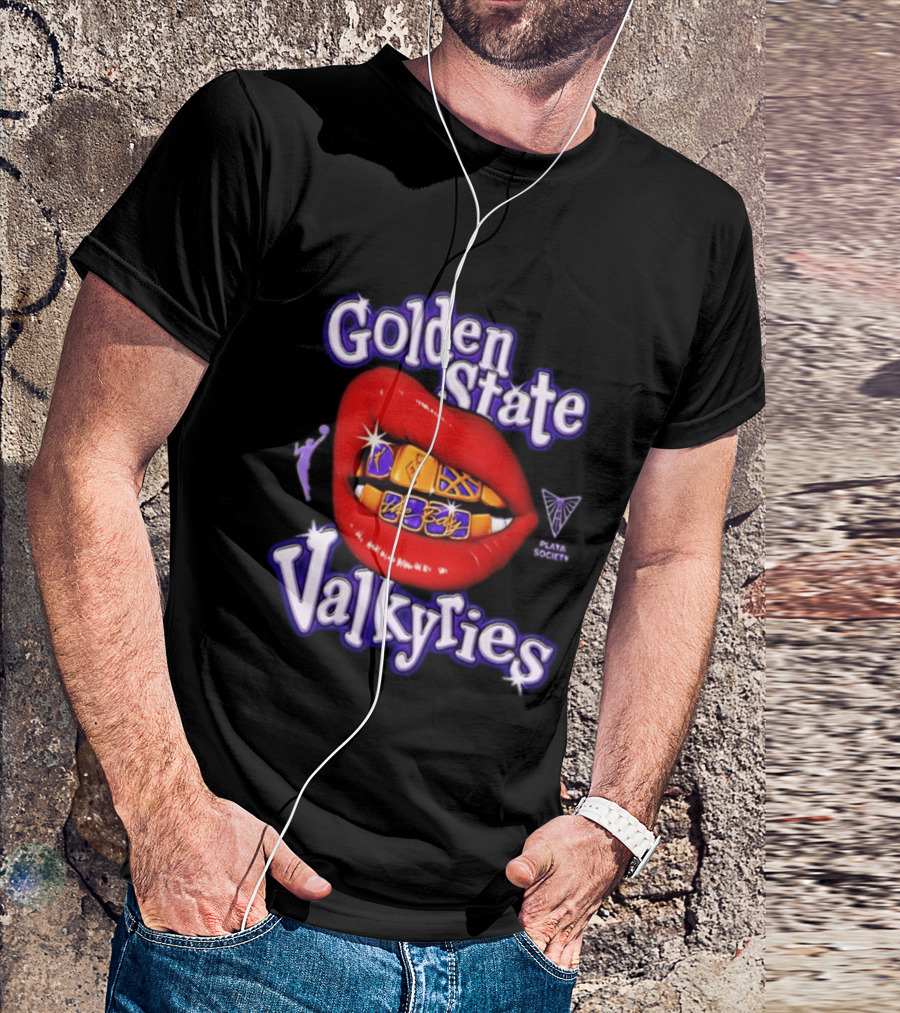 Golden State Valkyries The Bay Playa Society Lip T-Shirt