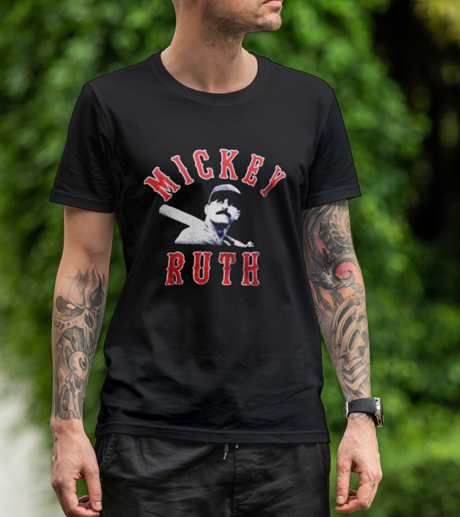 Mickey Ruth Baseball Player T-Shirt