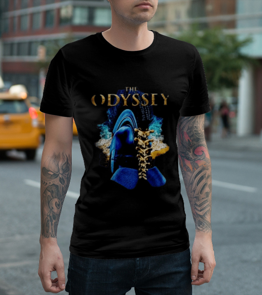 The Odyssey Warrior Helmet Spinal Cord Spine T-Shirt