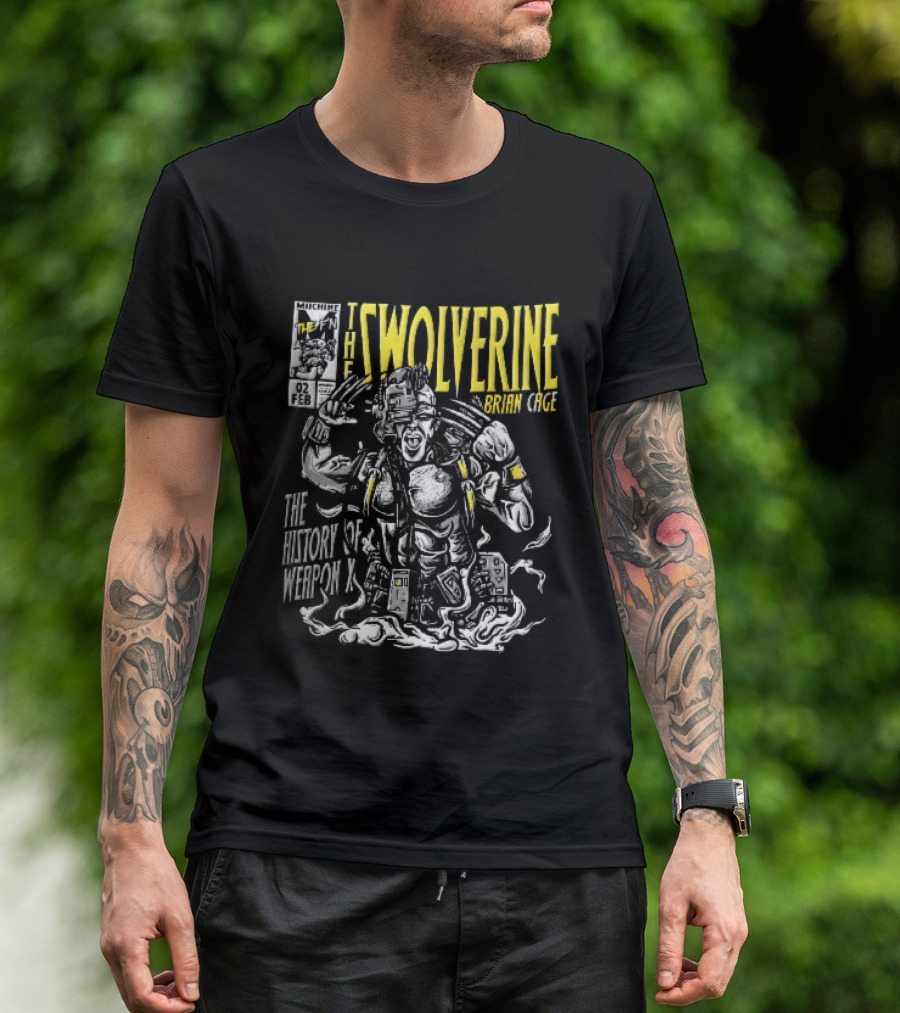 Swolverine Brian Cage History Of Weapon X Muscular Cyborg Claws Comic Cover T-Shirt